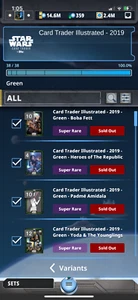 Topps Star Wars Digital Card Trader Green CTI 2019 Inserts - Picture 1 of 38