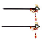 Metal Chopsticks Hair Stick Chinese Wedding Accessory (2pcs)