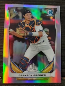 2014 BOWMAN CHROME 1ST REFRACTOR MLB ROOKIE CARD #CDP99 GRAYSON GREINER TIGERS - Picture 1 of 2