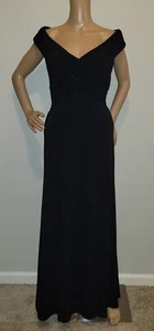 Cache Luxe NWT Medium Black Ruched Formal Socialite Long Maxi Dress  - Picture 1 of 8