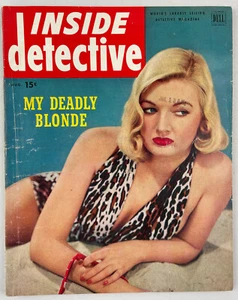 Inside Detective Magazine, August 1951, Vintage True Crime Stories, Pulp - Foto 1 di 5
