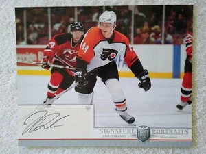 2006-07 Upper Deck Be A Player Joni Pitkanen 8X10 Autographed Photo Card Flyers - Picture 1 of 2