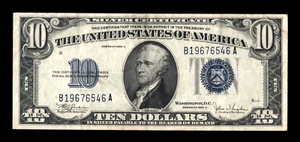 Small Silver Certificate $10 Series 1934-C XF Grade - P508 - Picture 1 of 2