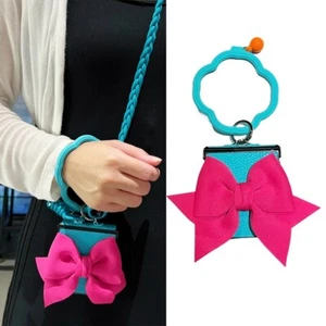 Custodia in pelle con anello fiocco tracolla per Samsung Galaxy Z Flip 7/6/5/4 - Foto 1 di 10