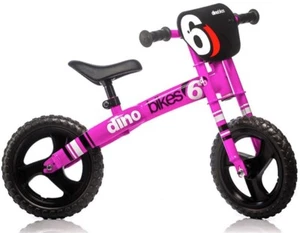 BICI RUOTA 12 BIMBO DINO BIKES BICICLETTA ROSA SENZA PEDALI BAMBINO ART. 150R - Foto 1 di 1