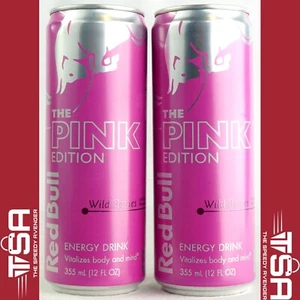 2 pezzi RED BULL PINK EDITION Wild Berries lattine 12 oz edizione limitata 2025 HTF - Foto 1 di 4