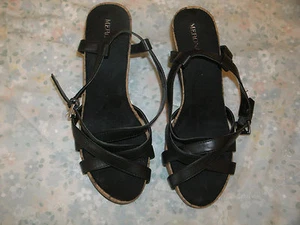 Sandalias de plataforma Merona negras talla 7 1/2 - Imagen 1 de 6
