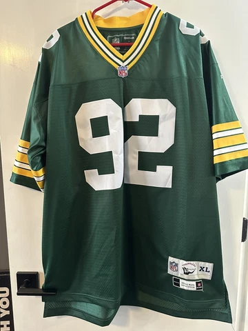 Vintage Reggie White Green Bay Packers Throwback Reebok Jersey XL Stitched Cover