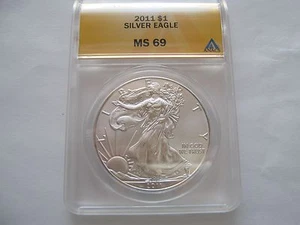 2011 silver eagle , ANACS , MS 69  - Picture 1 of 4