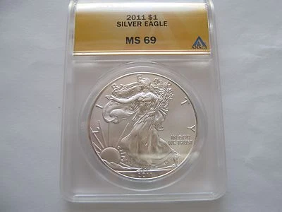 2011 silver eagle , ANACS , MS 69  - Image 1 of 4