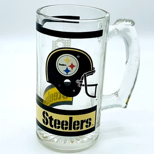 NFL Beer Mug Pittsburgh Steelers Glass Football Helmet Heavyweight Tankard Z1 - Picture 1 of 12