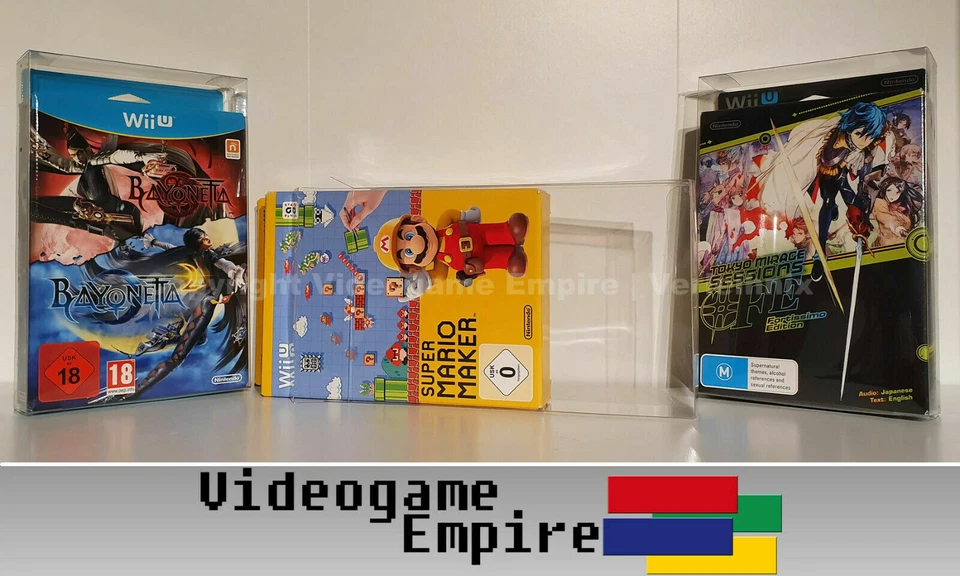 GAMEGUARD 1x Schutzhülle Nintendo Wii U Bayonetta Mario Maker Tokyo Mirage Sessions WiiU
