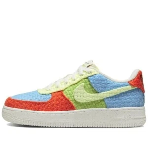 Nike Boys Air Force 1 Low LV8 Next Nature 'Hemp - Multi' DV2192-400 Green Size 9 - Picture 1 of 12