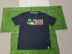 SCOTCH SODA "ALOHA CLOCK" T-SHIRT MEN SIZE LARGE (21×27) BLACK - Picture 1 of 7