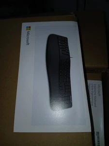 Microsoft Ergonomic Keyboard Wired USB Black with Numeric Keypad Model 1878 NEW - Picture 1 of 3