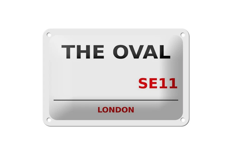 mrdeco Metall Schild 12x18cm gewölbt The Oval SE11 Schild - Bild 1 von 1