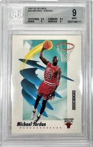 Michael Jordan 1991-92 Skybox #39 BGS 9 GEM HOF Bulls Beckett - Foto 1 di 4