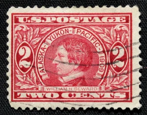 US Briefmarke Scott #370 ~ SEWARD 2c carmin 1909 GR04 - Bild 1 von 1