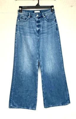 EUC Loft Made & Loved  27/4 The Palazzo Blue Wide Leg Jeans - Image 1 of 4