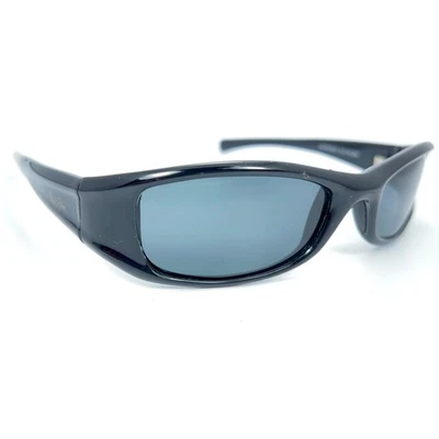 Maui Jim Shaka MJ 105-02 Black Sunglasses Grey Custom Lenses Sport Wrap Eyewear - Image 1 of 4