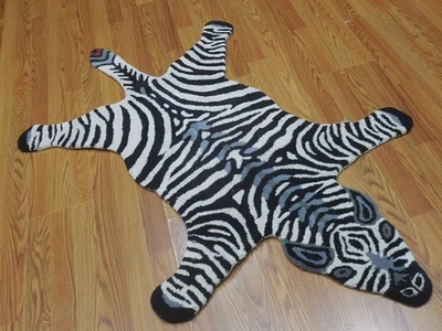 Tibetan Tiger Bengal Rug Shape Handmade Kids Boho Rug Aesthetic Rug 3x5 Ft - Image 1 of 4