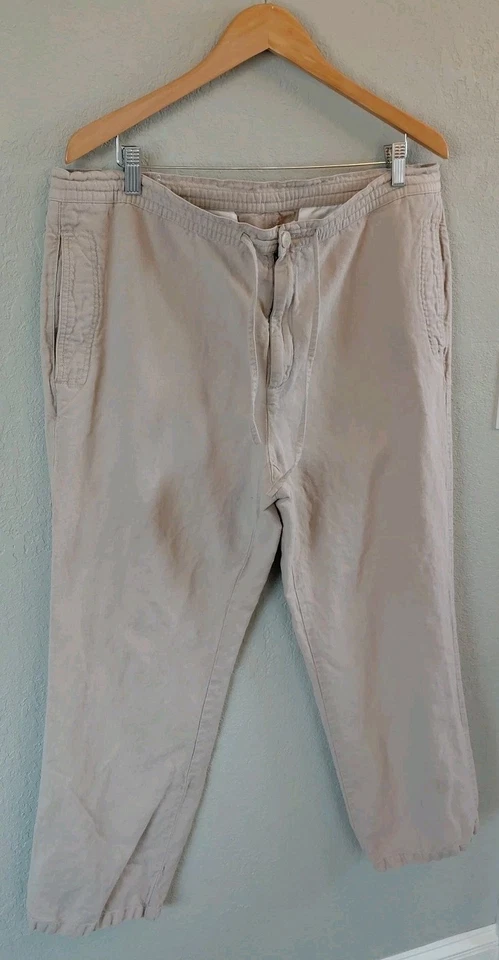 Pantalones boho de playa de pierna ancha con cordón de algodón talla XL de Calvin Klein para mujer Foto 1 de 4