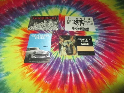 4-GRATEFUL DEAD BACKSTAGE PASS DANCE SKELETON SKULL SHEPHERD CLASSIC CAR LOT-NR - Image 1 of 2