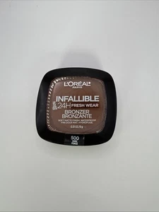 L'Oreal Paris Infallible 24H Fresh Wear Bronzer, 500 Dark, Soft Matte Finish New - Picture 1 of 4