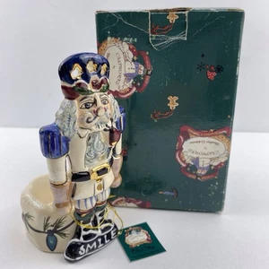 Heather Goldminc Nutcracker 5 in Tealight Candle Holder Blue Sky 2002 With Box - Bild 1 von 10
