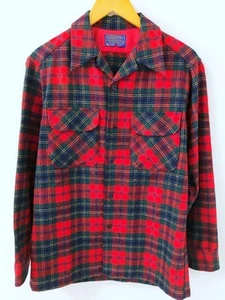 PENDLETON 70's USA Open Collar Check Long Sleeve Shirt - Bild 1 von 7