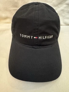 Tommy Hilfiger Men's Baseball Cap Hat Black Adjustable Strap One Size NWOT - Picture 1 of 7