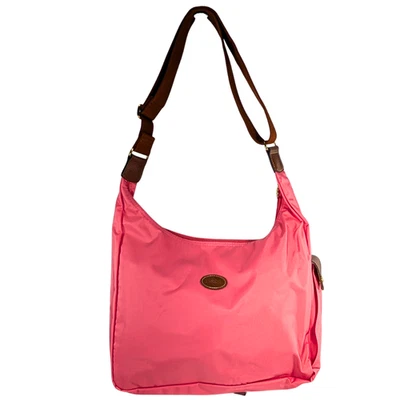 Longchamp Le Pliage Flamingo Pink Nylon Leather Large Crescent Hobo Bag - Image 1 of 4