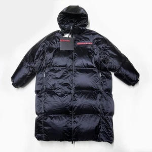 PRADA RE-NYLON TECHNICAL PUFFER JACKET SIZE SMALL S M BLACK DOWN MENS LONG PARKA - Picture 1 of 23