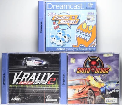 ChuChu Rocket! Dreamcast PAL CIB SEGA + V-Rally 2 Expert Edition + Speed Devils - Image 1 of 4