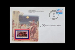 1990 SYBIL LUDINGTON AMERICAS PATRIOTIC HEROES FDC  8 CENT  - Picture 1 of 3