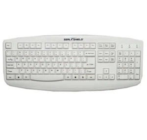 Seal Shield Silver Storm Washable Medical Grade USB Keyboard - White- New In Box - Afbeelding 1 van 7