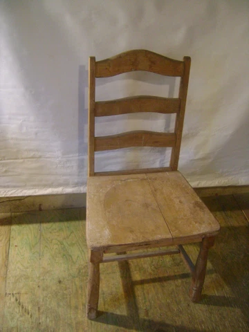 Antique Vintage Old SOLID Oak Wood chair Cover