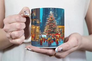 ⭐️️Lego Christmas Scene Mug: Lincoln Center for the Performing Arts | NYC | New - Foto 1 di 5