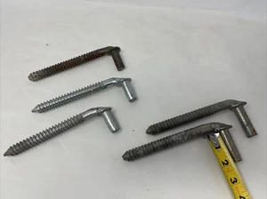 (5) Chain Link Gate LAG BOLT 6" HINGE: 11/4" & 2” Pin Lag Screw Wood Post Hinges - Picture 1 of 12