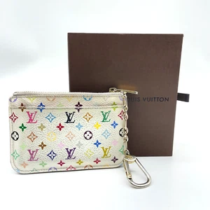 Auth Louis Vuitton Monogram Multicolor Pochette Cle CoinCase M93734 W/B NS060488 - Picture 1 of 16
