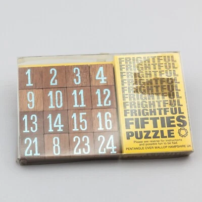 Frightful Fifties Puzzle 1975 Pentangle UK vintage wood brain teaser rompicapo - Immagine 1 di 4