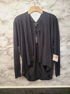 Metaphor Women Open Front Cardigan Sweater Knit Top Size Small Black S #Y - Picture 1 of 5