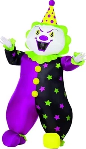 Spirit Halloween Kids Circus Clown Inflatable Costume Purple Scary Creepy 6 Feet - Picture 1 of 6