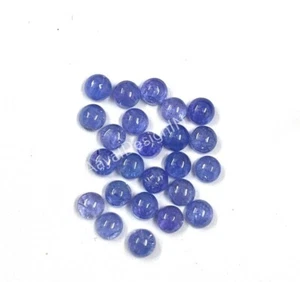 AAA-Qualität natürlicher Tansanit runder Cabochon lose kalibriert Edelstein 3 mm-6 mm - Bild 1 von 2