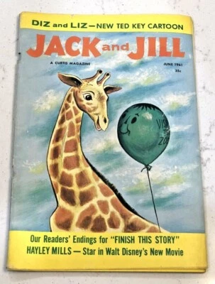 Vtg Jack Jill Kids Magazine June 1961 Vol. 23 Hayley Mills Parent Trap Ephemera - Image 1 of 4