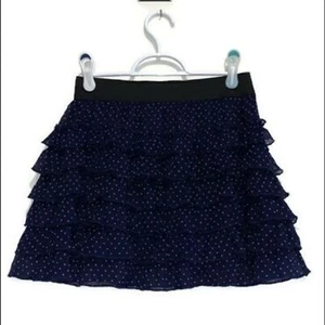77Kids American Eagle Polka Dot Ruffle Skater Skirt Blue Size Large 12 - Picture 1 of 3