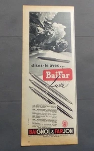 PUB PUBLICITE ANCIENNE ADVERT CLIPPING 060617 / STYLO-BILLE DE LUXE BAIFAR - Imagen 1 de 1
