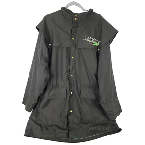 Kawasaki Racing Team Plaid Long Coat Mens Size Large Free Shipping - Foto 1 di 10