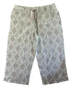 Pantalones de pijama Carole Hochman Capri Lounge algodón M1 - Imagen 1 de 4