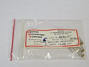 Apertura forata platino rimovibile 3 mm 300 micron per Philips/FEI TEM EMS 44300 - Foto 1 di 1